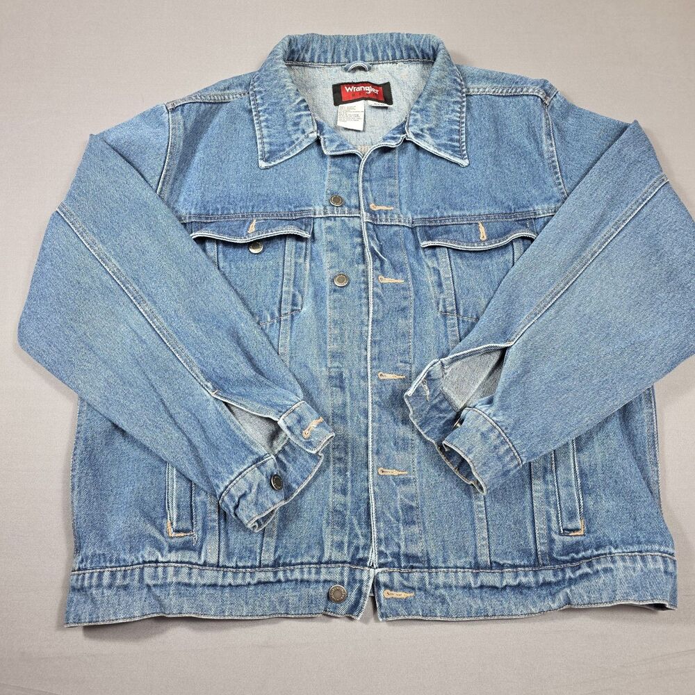 Wrangler Hero Denim Jean Trucker Jacket Men's Size XL